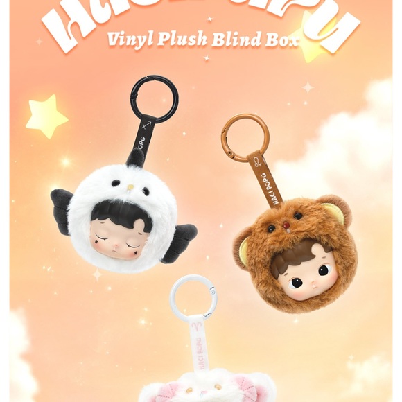 POP MART Other - Hacipupu Cute Animal Plush Keychain Set
